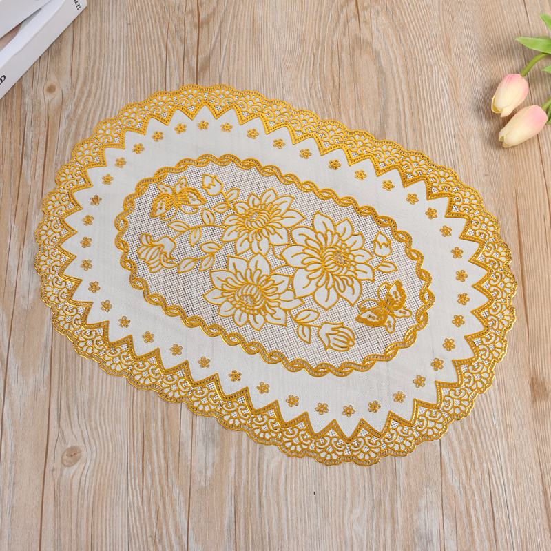 Oval PVC placemats, bowl MATS, plate MATS, coffee table ashtray MATS, cup MATS, vase MATS, household heat insulation MATS Specification drawing