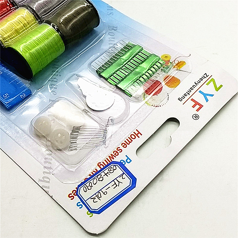 Sunshine Department Store Portable Mini Needle and Thread Set: Sewing needle bag + Needle threading tool + tape measure details Picture