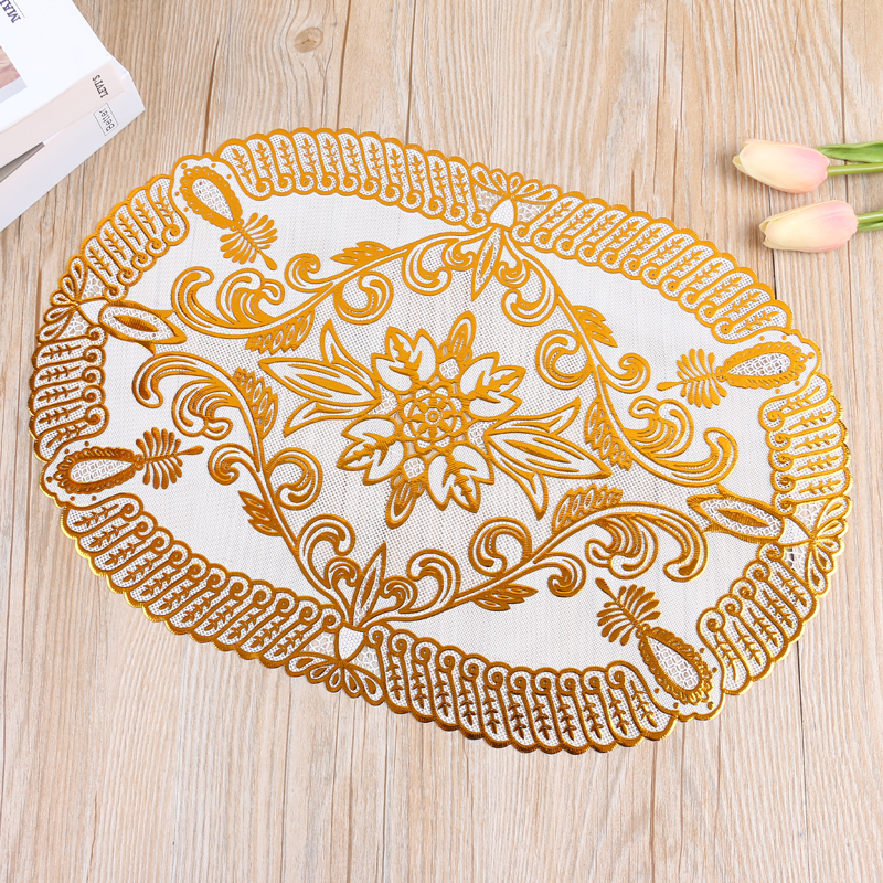Oval PVC placemats, bowl MATS, plate MATS, coffee table ashtray MATS, cup MATS, vase MATS, household heat insulation MATS full figure