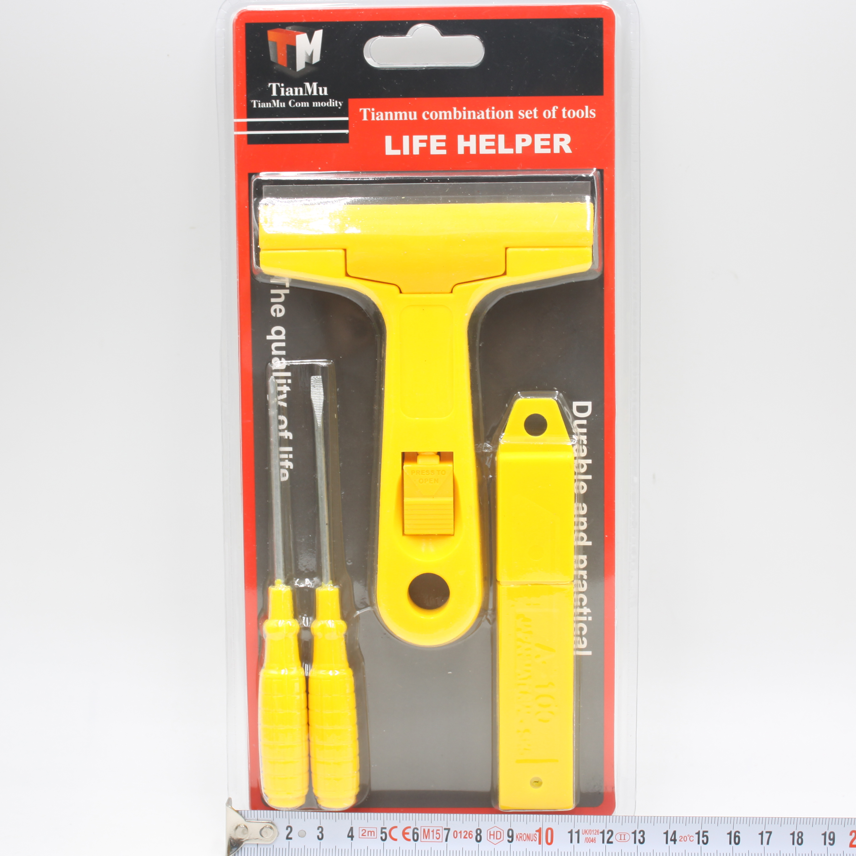 TianMu526 Scraper 3-piece set, 4-piece multi-functional screwdriver set, factory direct sales, 10-yuan store wholesale supply details Picture