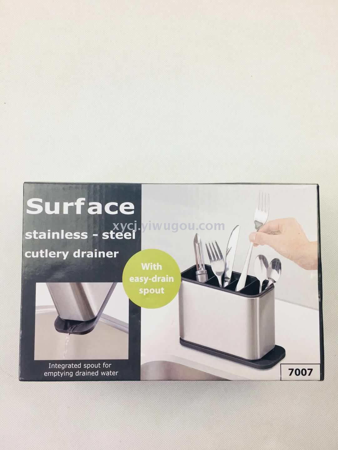 stainless-steel cutlery drainer chopsticks container with base storage rack