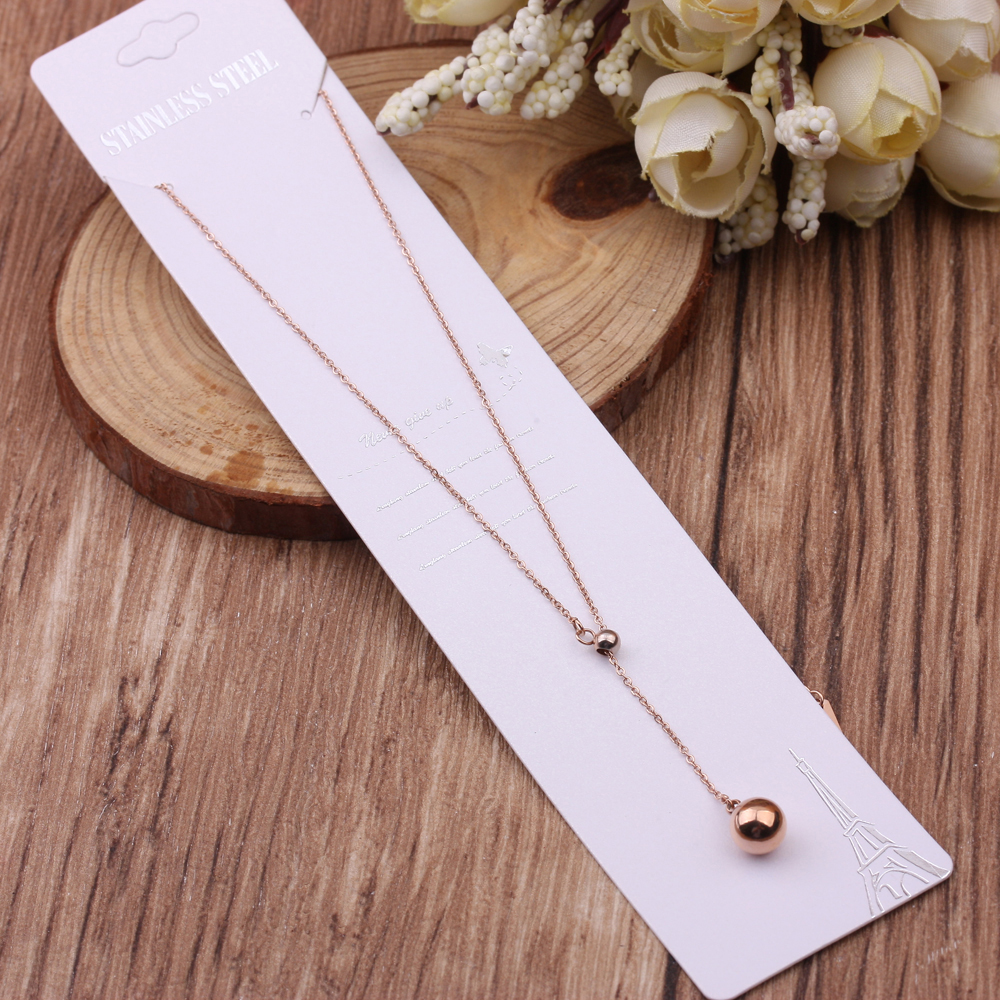 Wholesale of new titanium steel necklaces for women, Korean rose gold collarbone chains, short and versatile pendants from the jewelry store details Picture