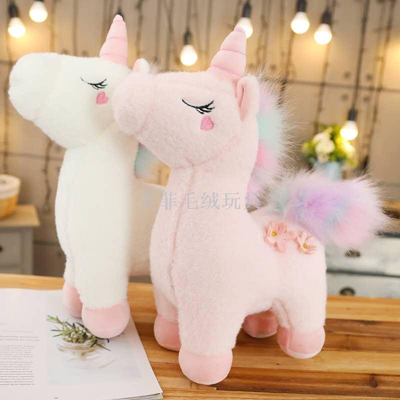 Nuevo ins influencer soñador ángel unicornio bondadoso doncella corazón almohada muñeca peluche regalo