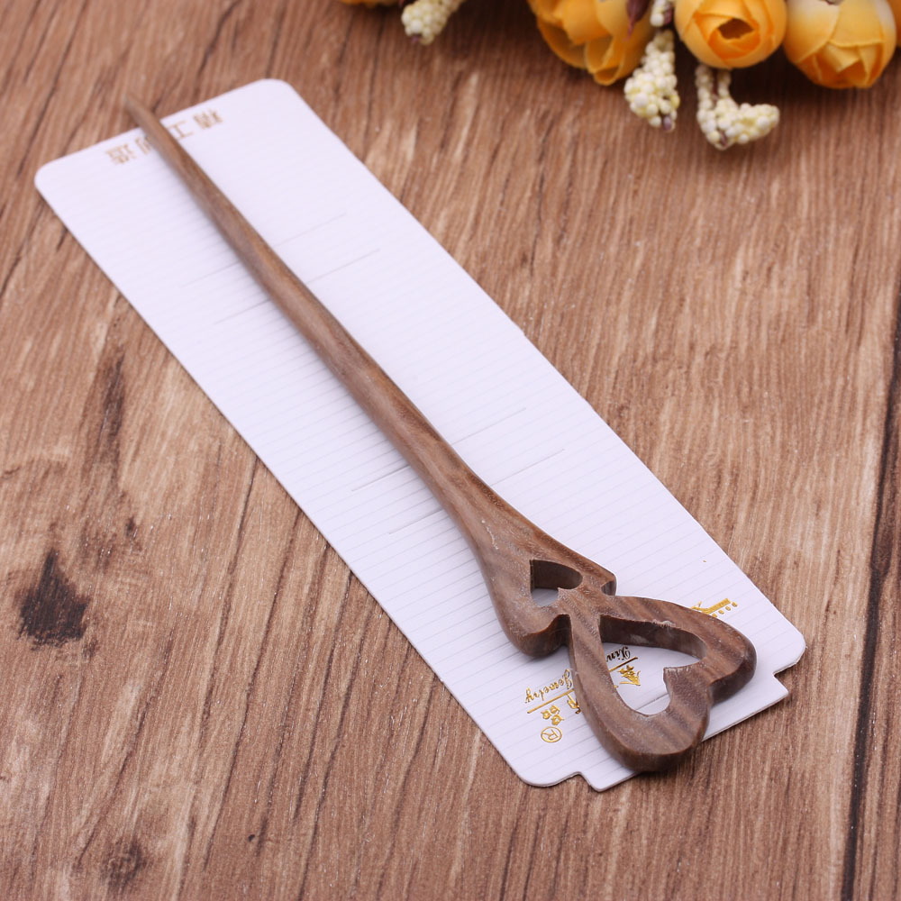 10-yuan store accessories: Wooden hairpins, hair curls, wooden hairpins, simple ancient style, girl ethnic style, wooden hairpins, extra-long hairpins Specification image