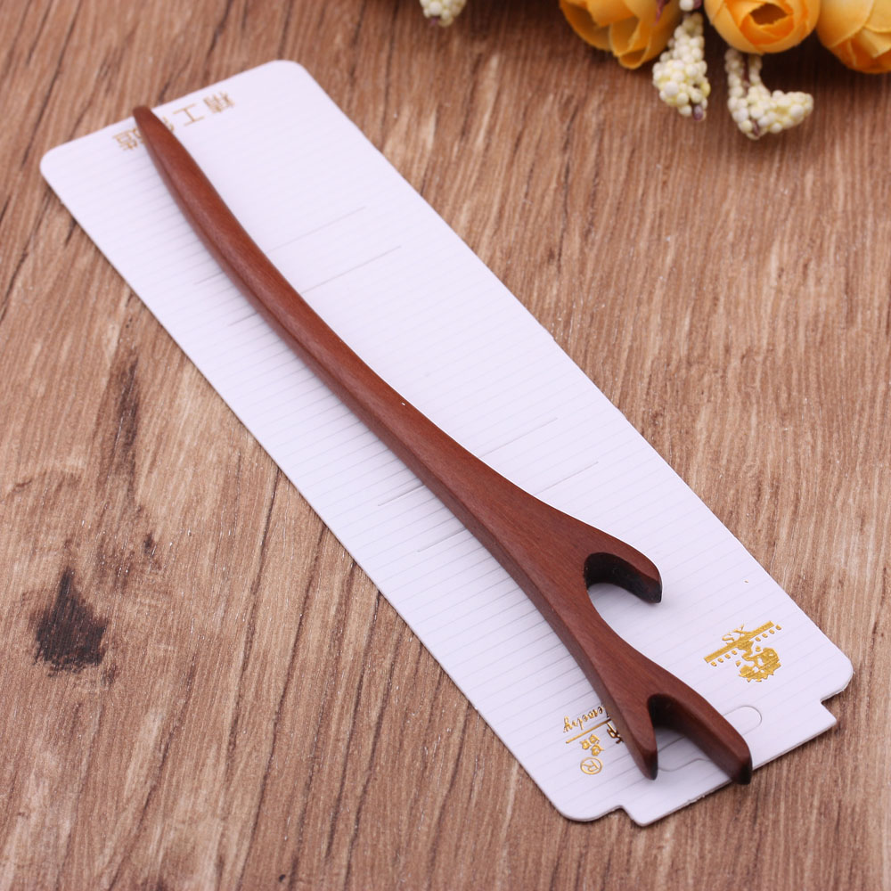 10-yuan store accessories: Wooden hairpins, hair curls, wooden hairpins, simple ancient style, girl ethnic style, wooden hairpins, extra-long hairpins details Picture