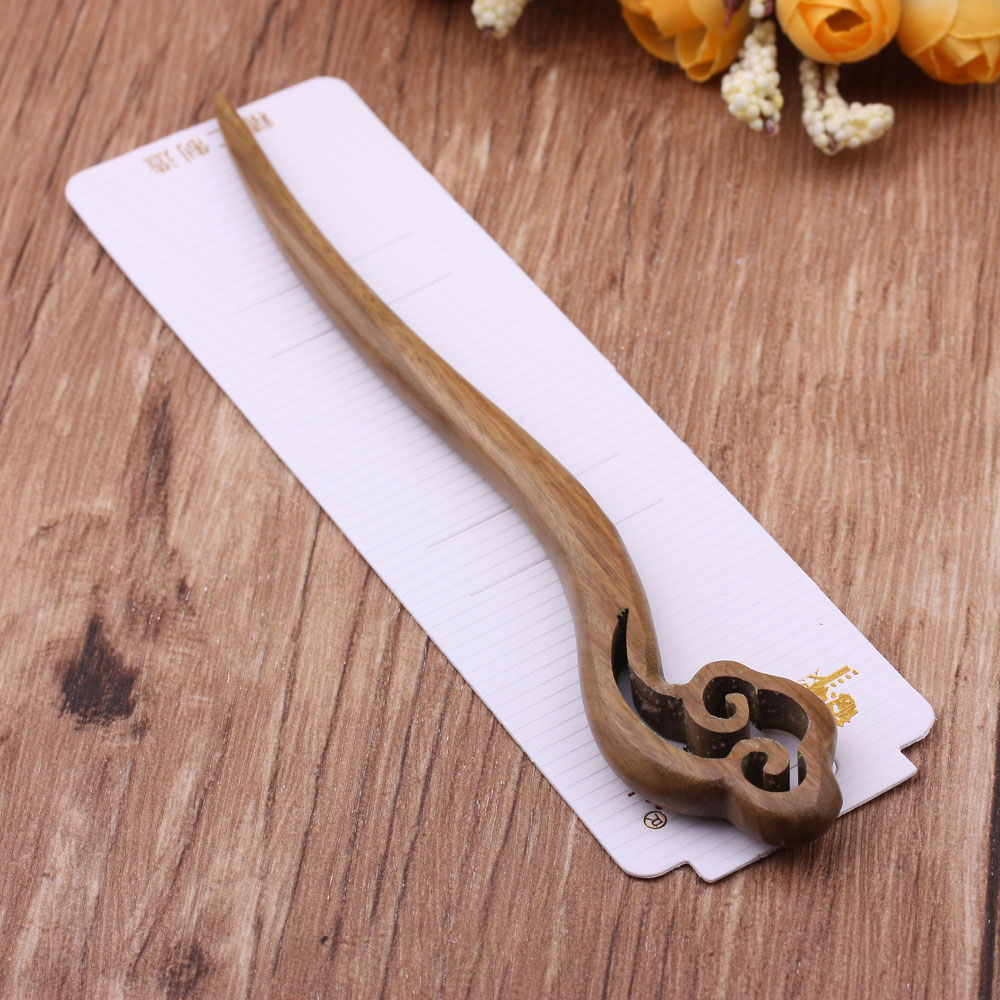 10-yuan store accessories: Wooden hairpins, hair curls, wooden hairpins, simple ancient style, girl ethnic style, wooden hairpins, extra-long hairpins Application Scenario