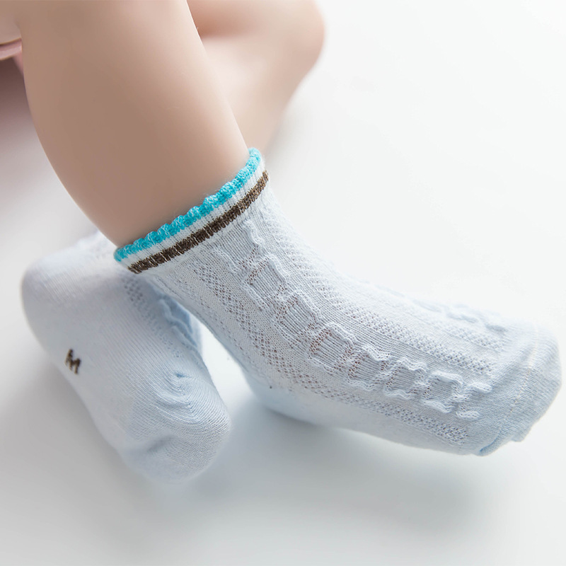 Spring and summer new children's socks, hollowed-out all-cotton mesh socks, baby thin cotton ultra-thin breathable baby socks Application Scenario