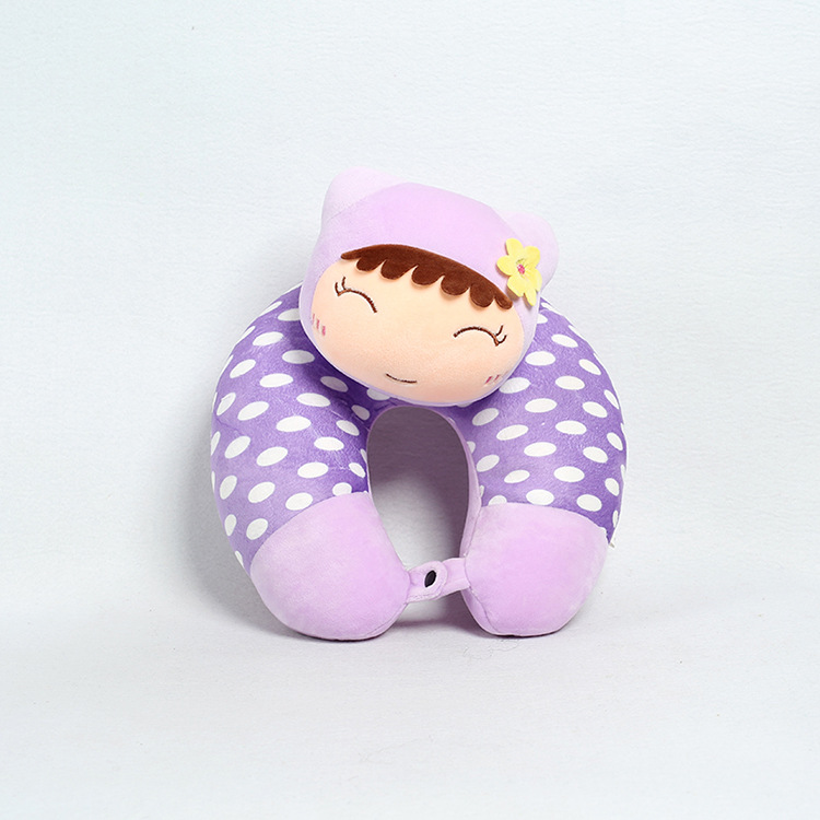 Wholesale of new foam particle U-shaped pillows, cartoon neck pillows, plush travel pillows, fashionable and cute, factory direct sales details Picture
