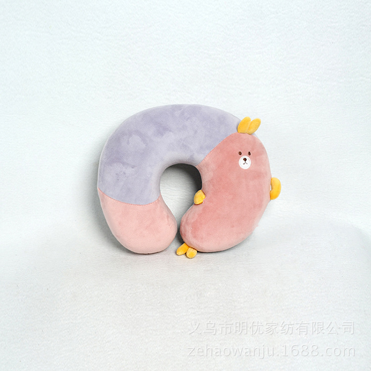 Foam particle baby neck guard U-shaped pillow, animal foam particle neck pillow, travel cushion details Picture