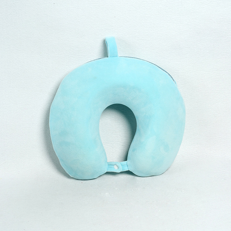 Wholesale of elastic band buckle U-shaped pillows, memory foam nap pillows, backrest pillows, slow rebound sleep pillows, cervical spine protection U-shaped travel pillows