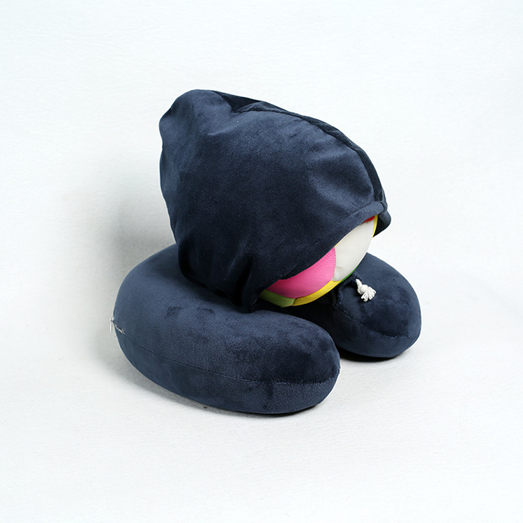 Wholesale of Korean version cap U-shaped pillow, memory foam nap pillow, slow rebound sleep pillow, cervical spine protection U-shaped travel pillow