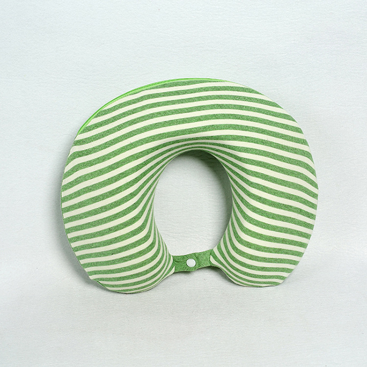 Wholesale of striped buckle U-shaped pillows, memory foam nap pillows, slow rebound sleep pillows, cervical spine protection U-shaped travel pillows Application Scenario