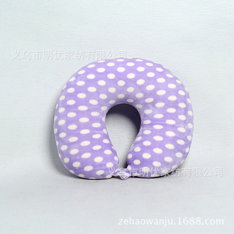 Dot Elastic fabric neck pillow, travel car office foam particle cartoon neck pillow, neck guard plush neck pillow Specification image