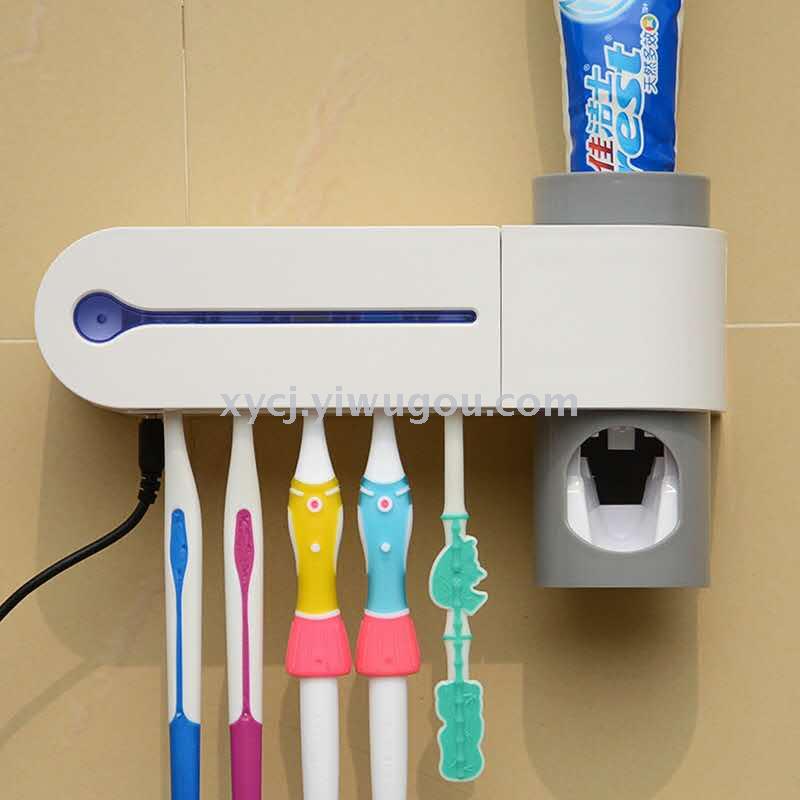 2-in-1 UV sterilizing toothbrush holder Automatic toothpaste squeezer Wash sterilizer Toothbrush holder set