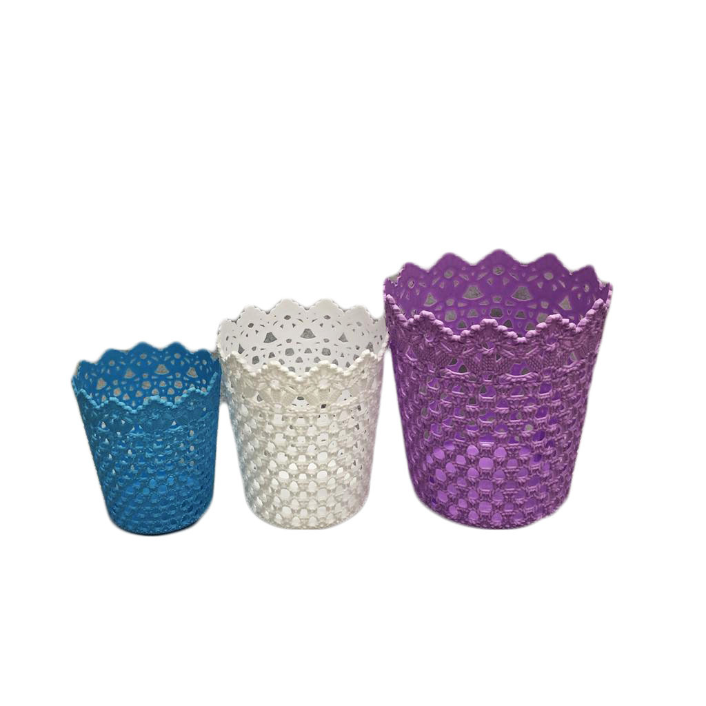 Desk woven hollow paper basket desktop storage bin Large, small and medium-sized sundry storage bin RS-4821