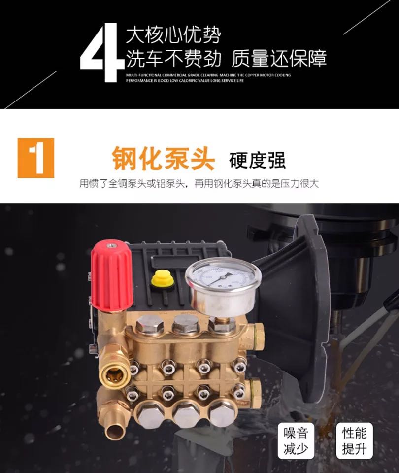 Ultra-high pressure commercial car wash machine, special ultra-high pressure car wash machine for car wash shops, car wash pump details Picture