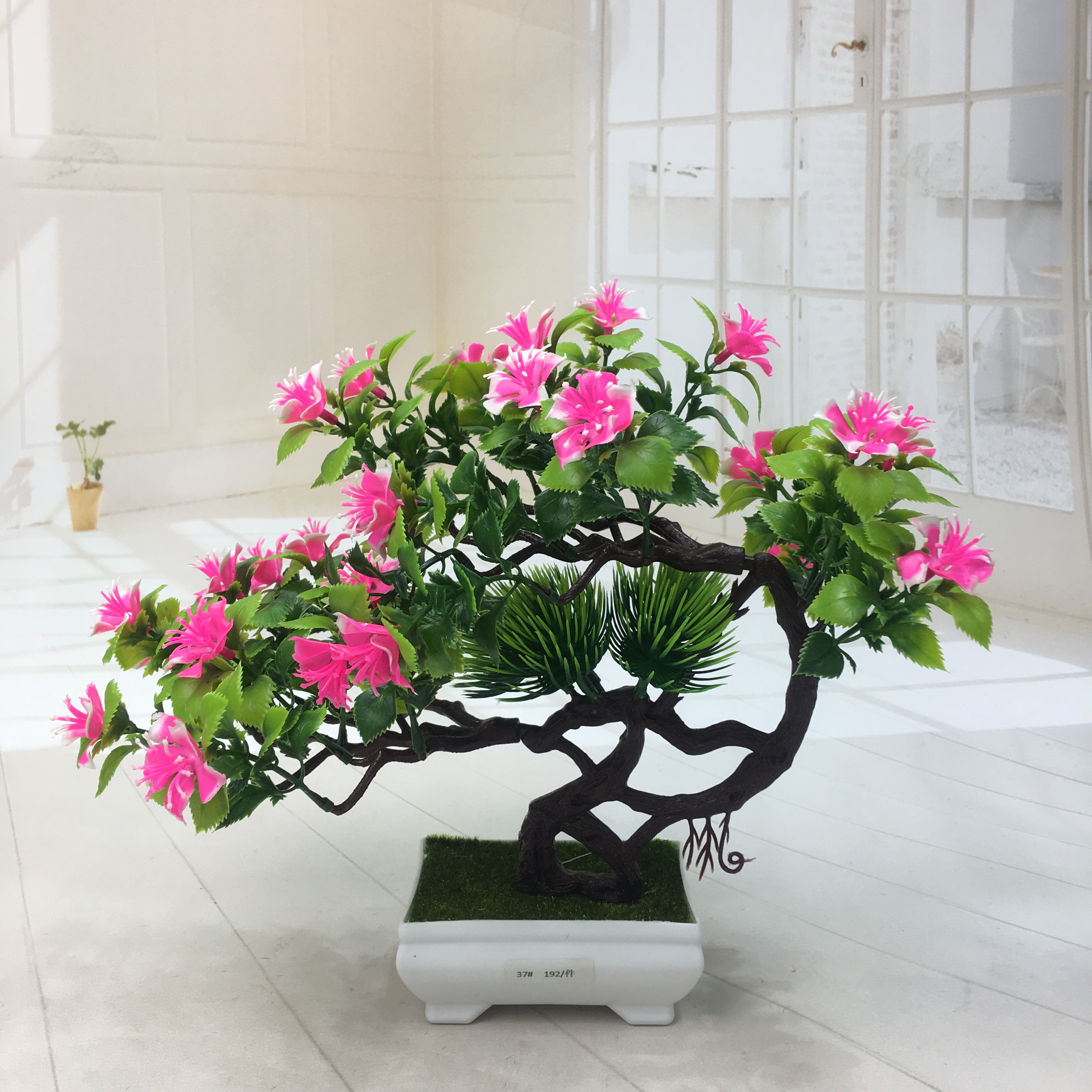 Mini artificial bonsai flowers, small potted plants, factory direct sales of artificial flower plants Application Scenario
