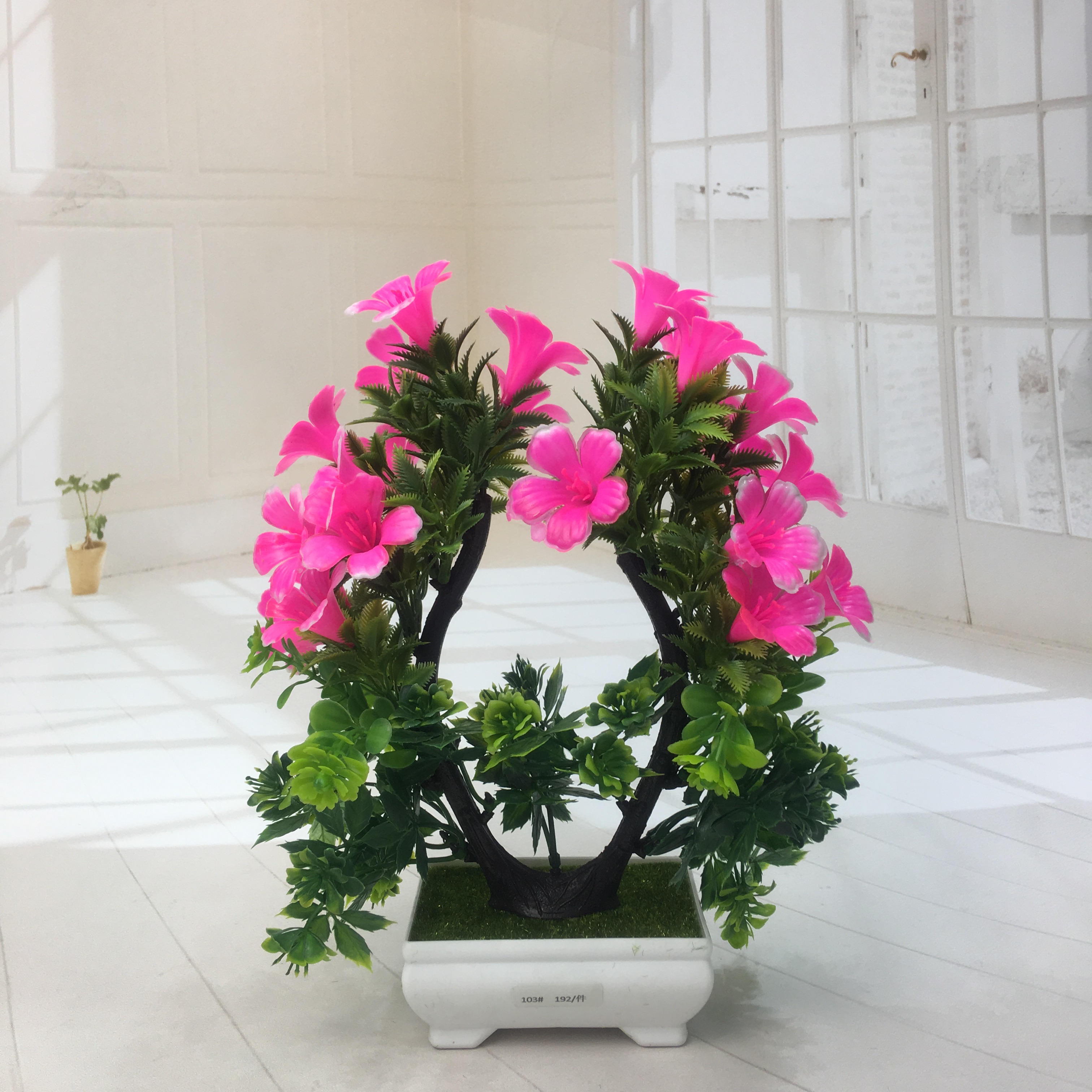 Mini artificial bonsai flowers, small potted plants, factory direct sales of artificial flower plants details Picture