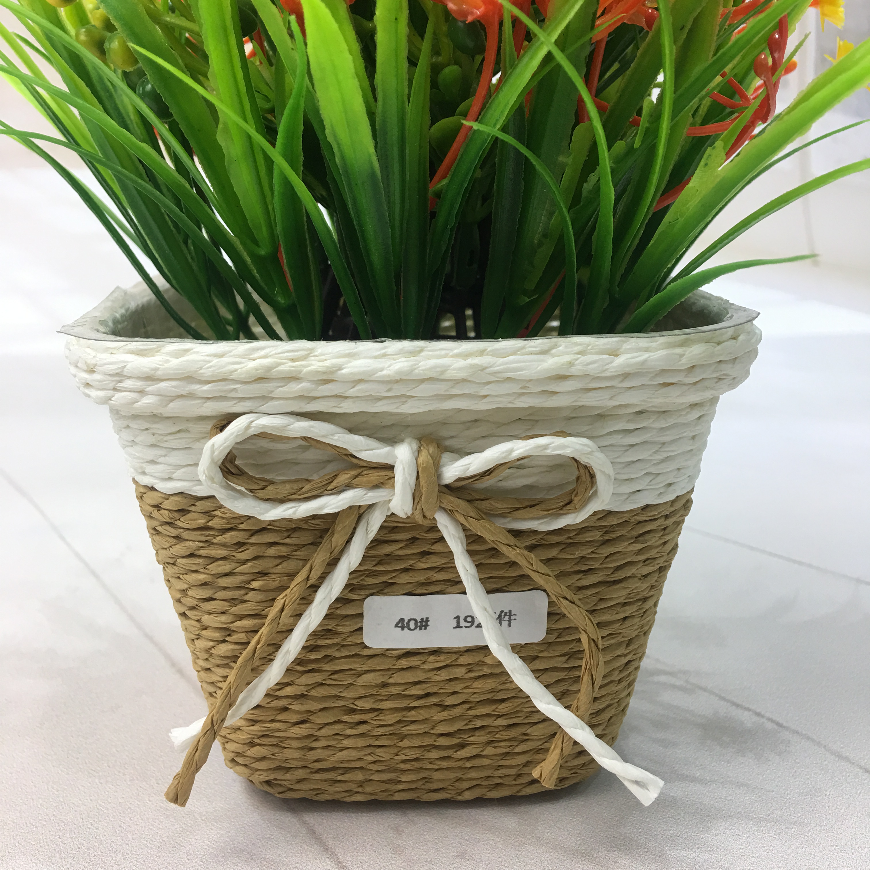 Mini artificial bonsai flowers, small potted plants, factory direct sales of artificial flower plants Specification image