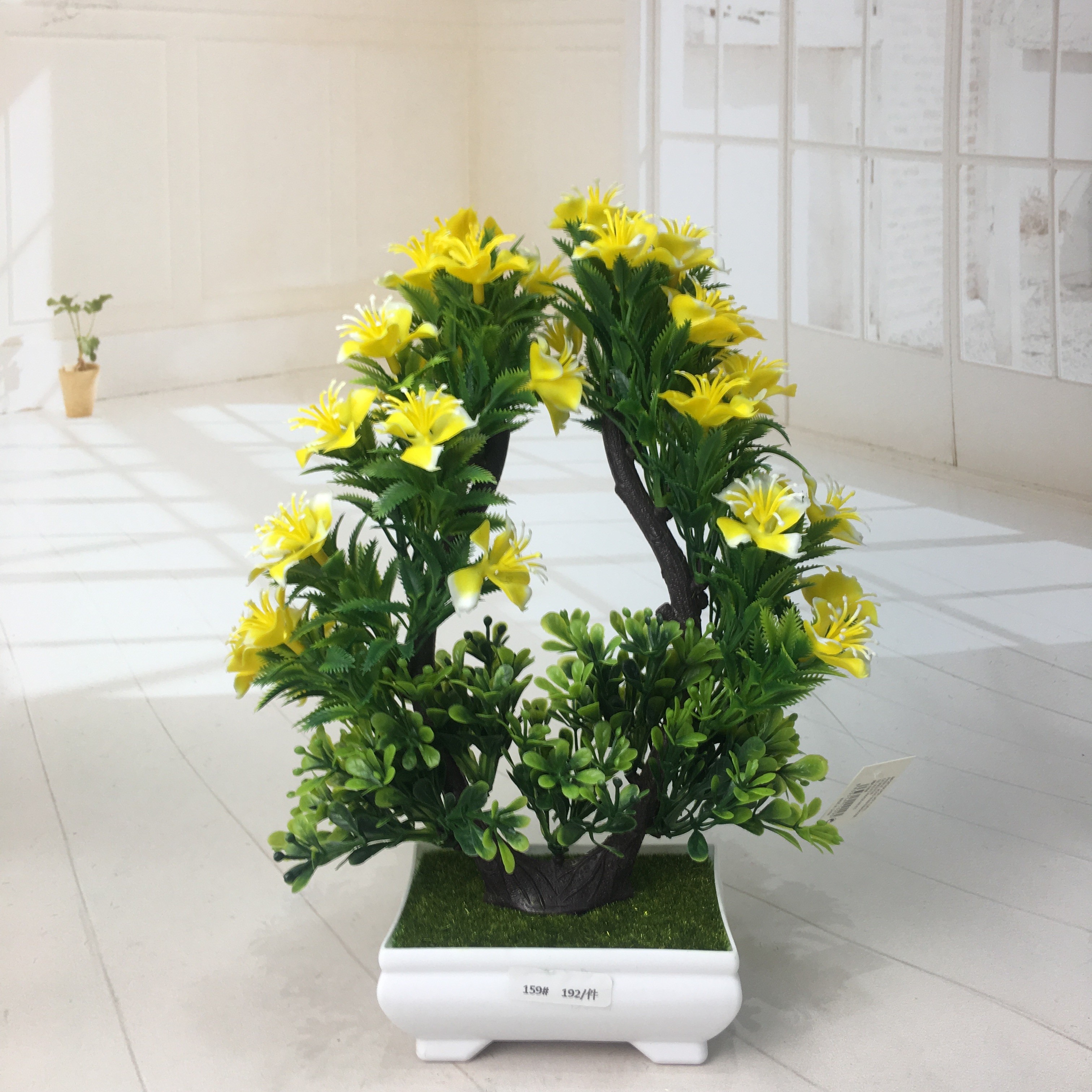 Mini artificial bonsai flowers, small potted plants, factory direct sales of artificial flower plants thumbnail