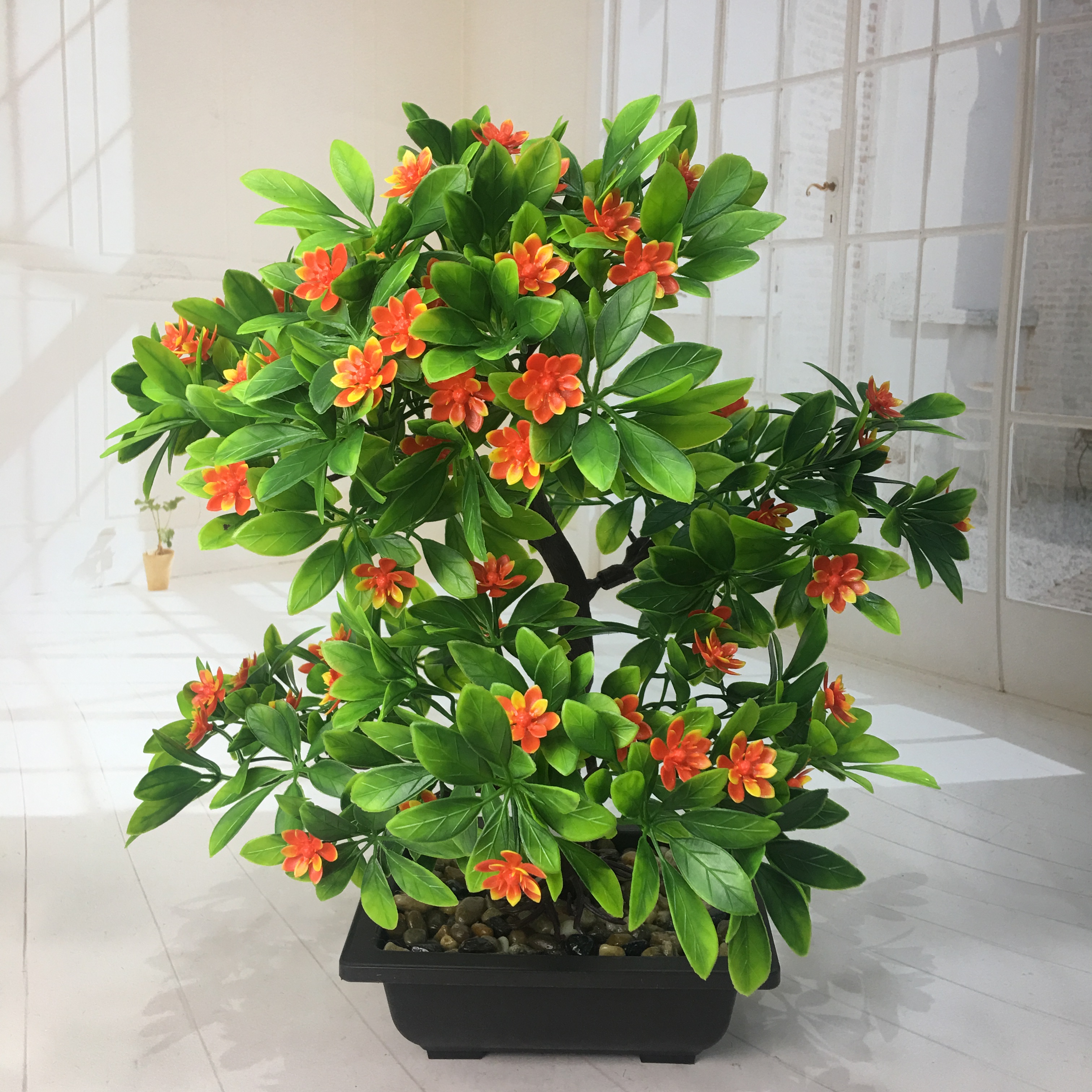 Mini artificial bonsai flowers, small potted plants, factory direct sales of artificial flower plants