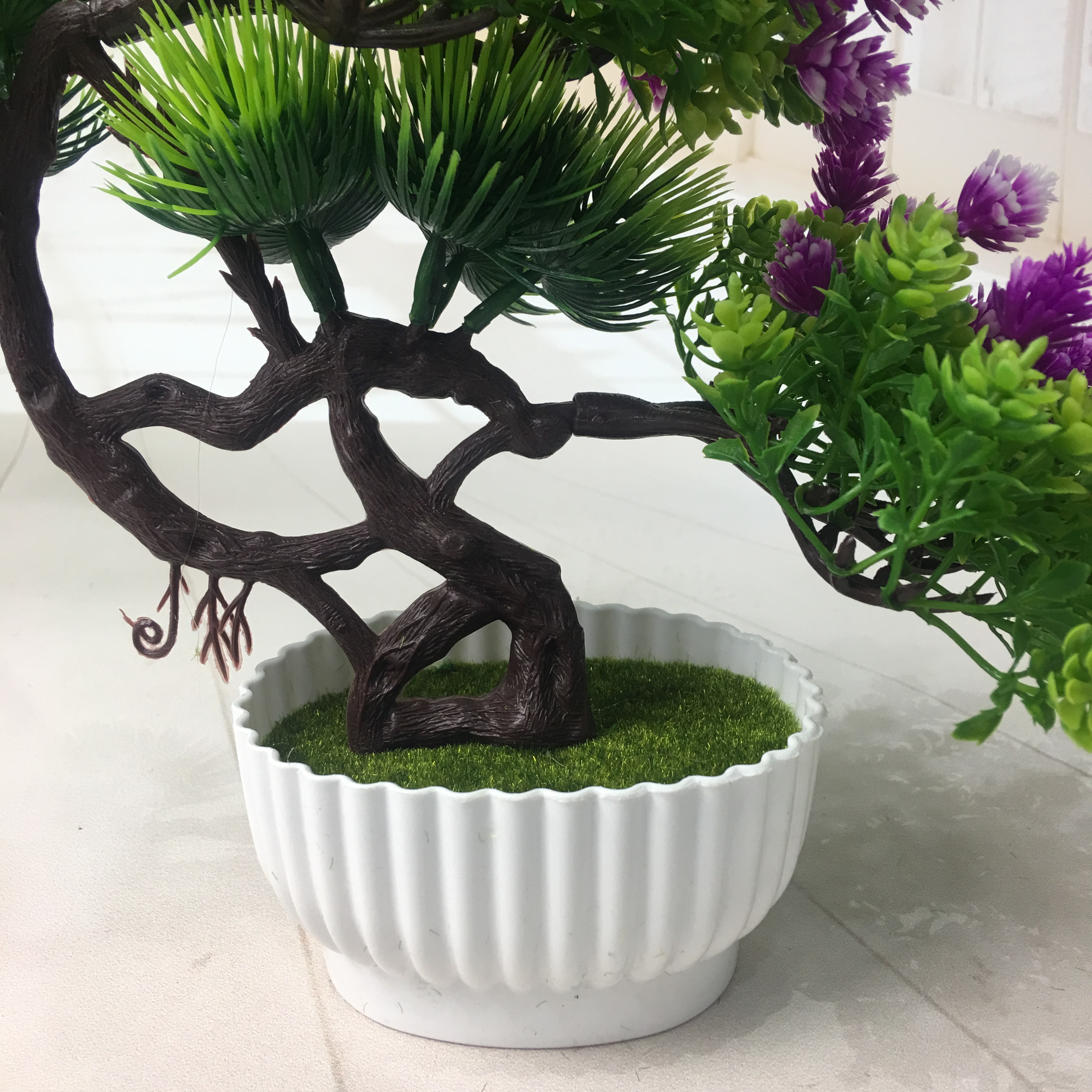Mini artificial bonsai flowers, small potted plants, factory direct sales of artificial flower plants Application Scenario