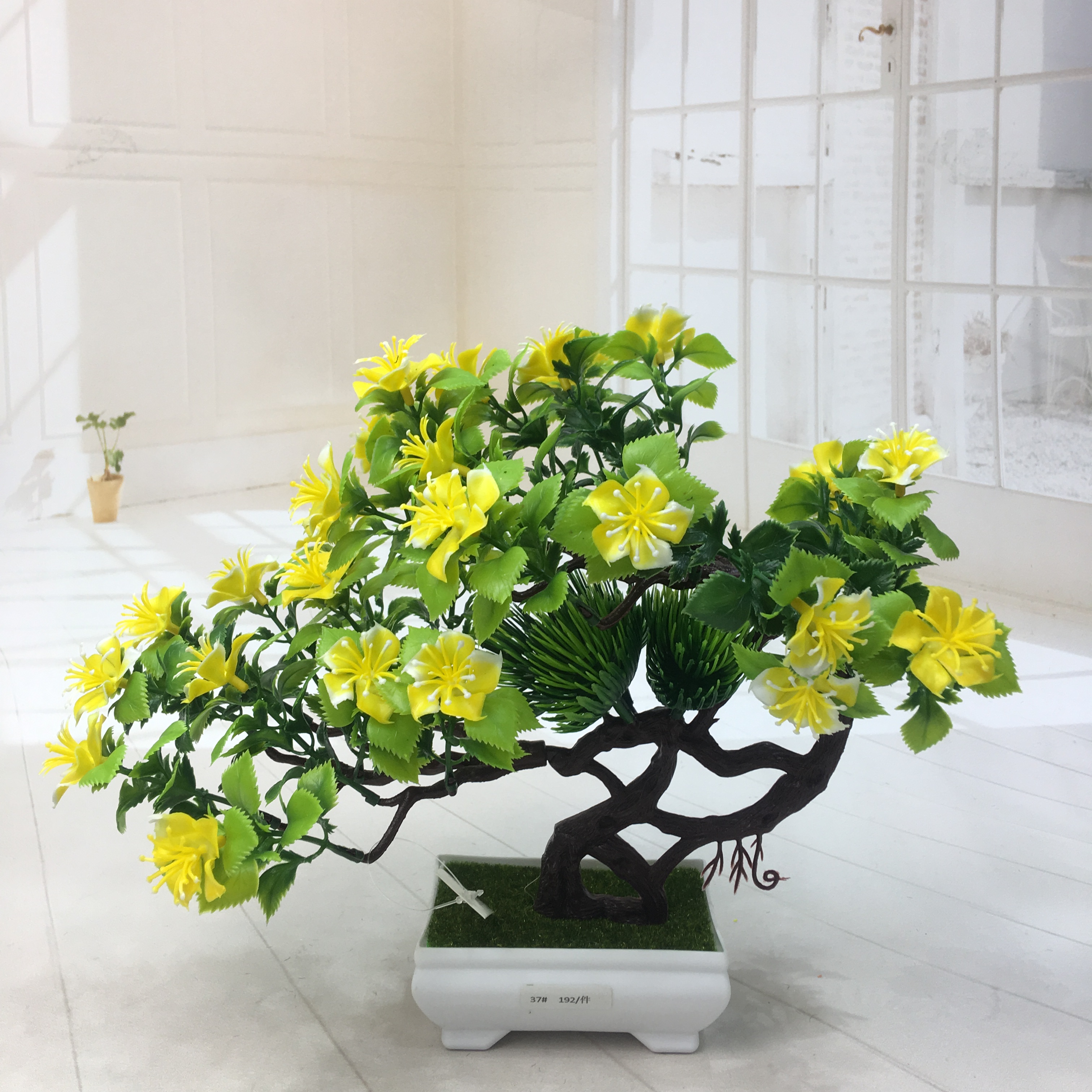 Mini artificial bonsai flowers, small potted plants, factory direct sales of artificial flower plants details Picture
