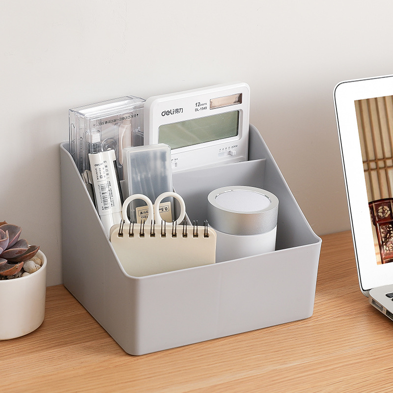 Plastic desktop storage box, a multi-functional storage and storage box for students, campuses and offices Specification image