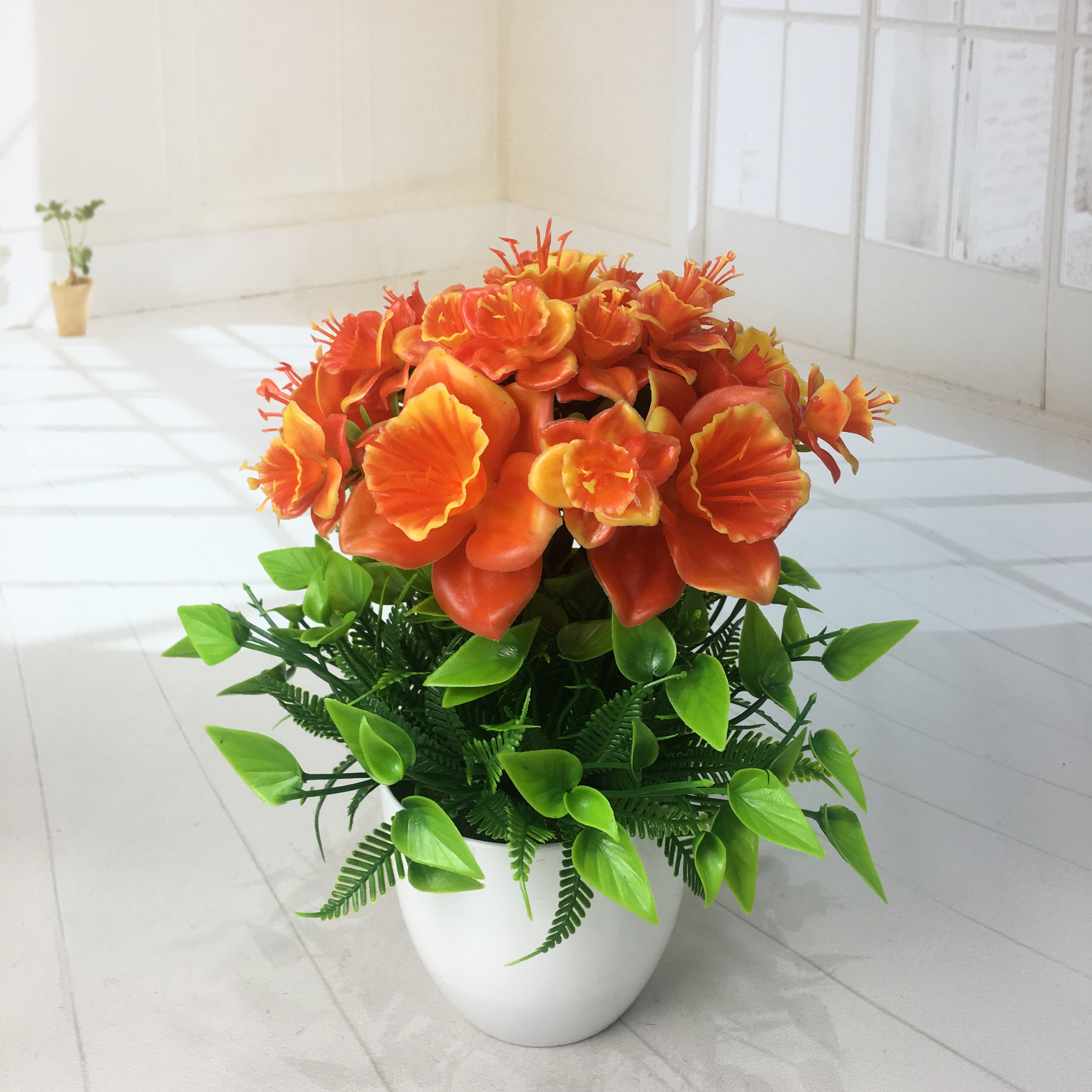 Mini artificial bonsai flowers, small potted plants, factory direct sales of artificial flower plants details Picture