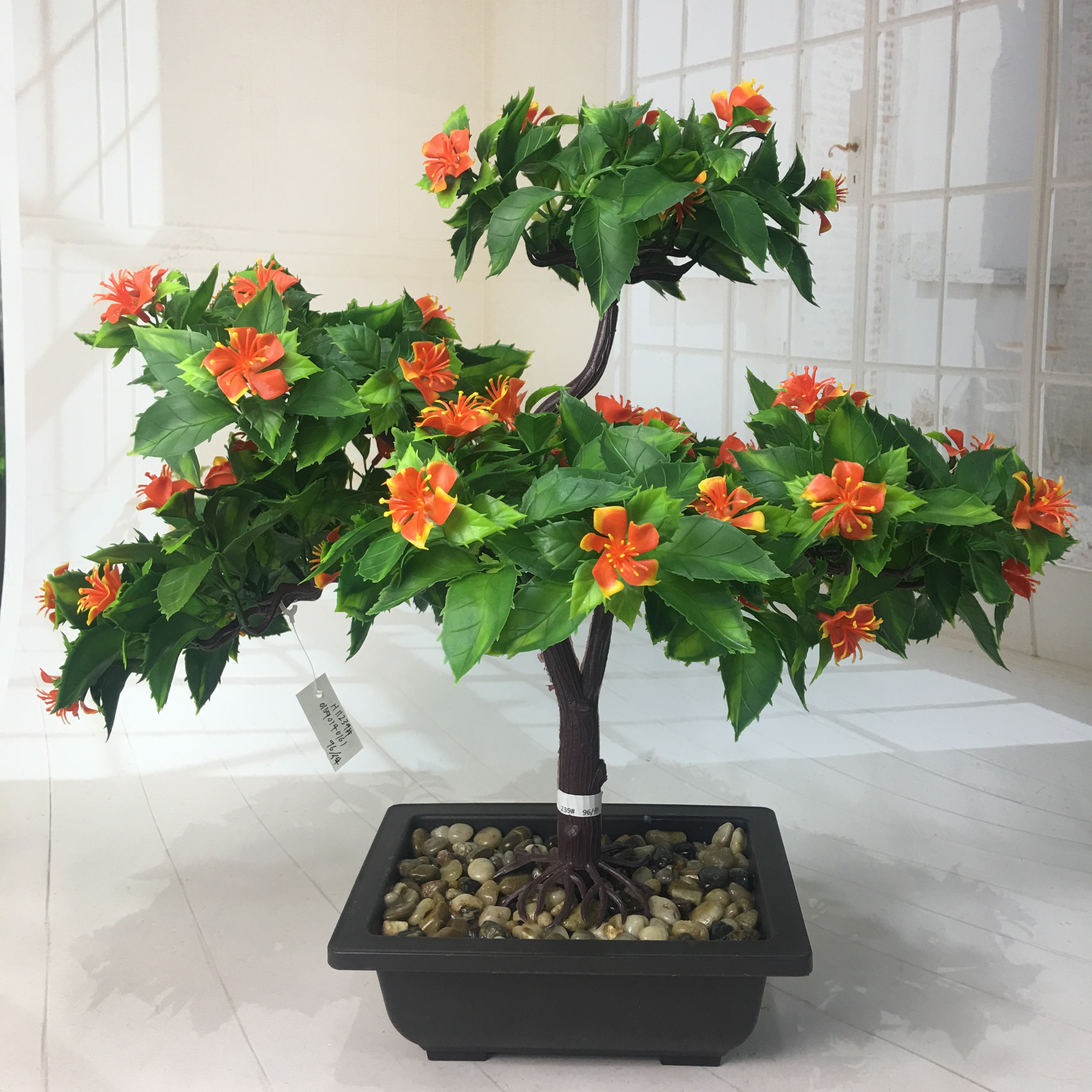 Mini artificial bonsai flowers, small potted plants, factory direct sales of artificial flower plants Specification image