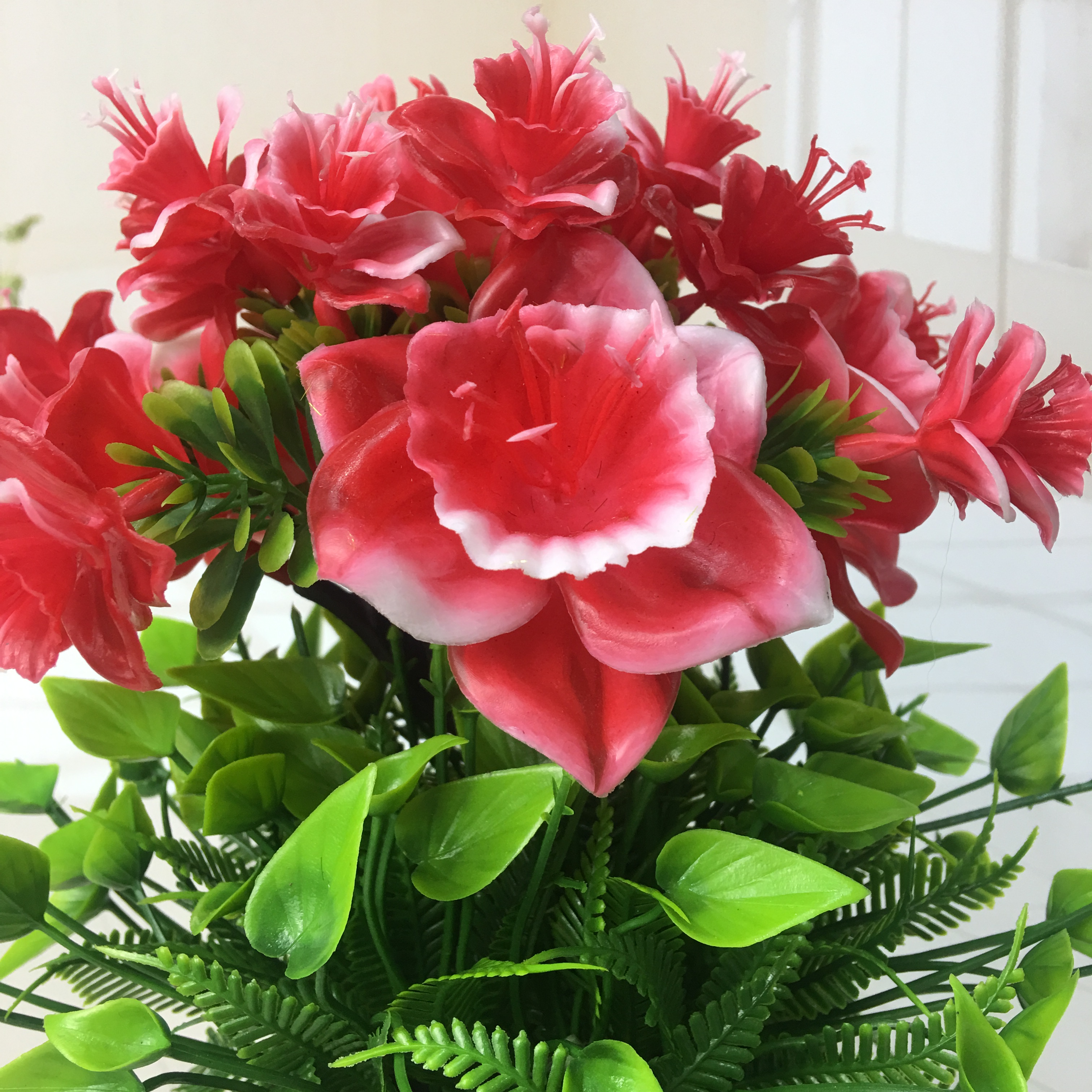 Mini artificial bonsai flowers, small potted plants, factory direct sales of artificial flower plants Specification image