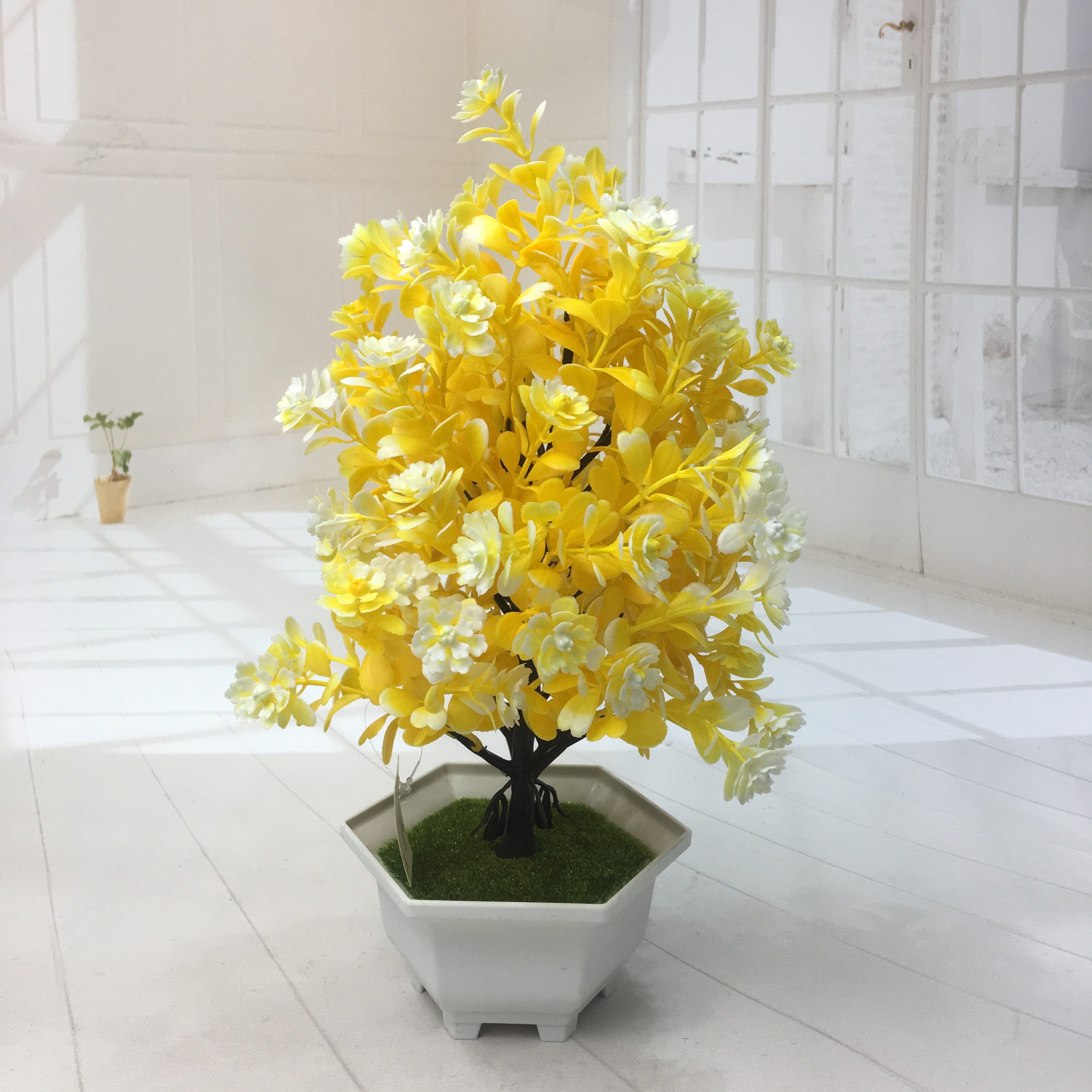 Mini artificial bonsai flowers, small potted plants, factory direct sales of artificial flower plants Specification image