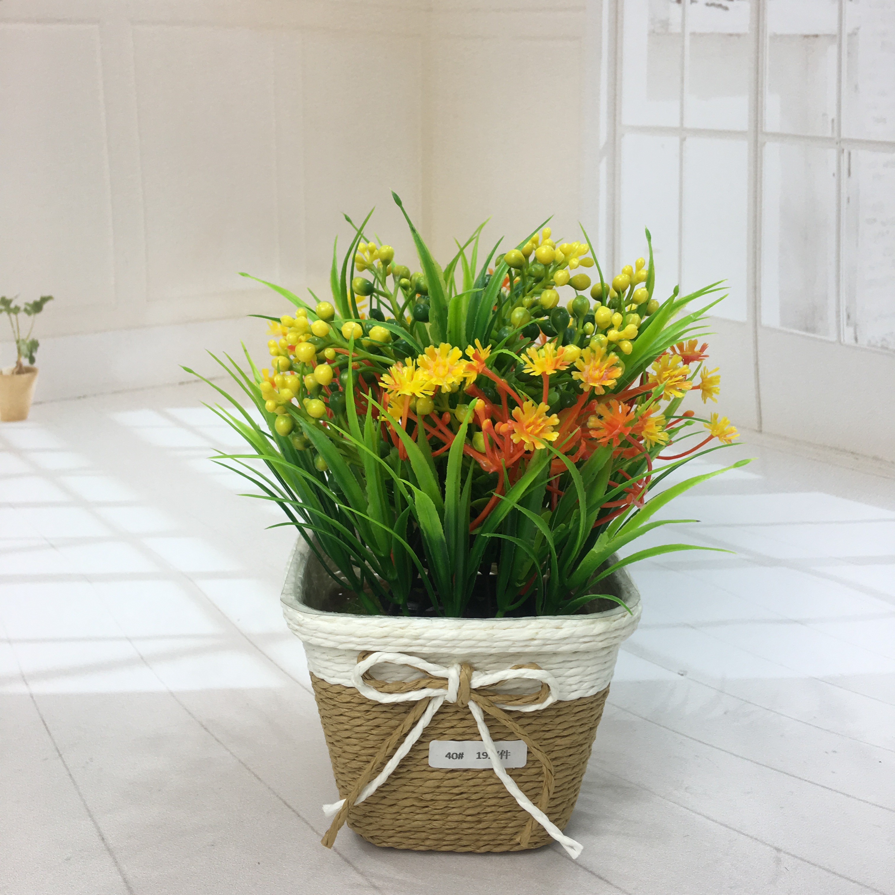 Mini artificial bonsai flowers, small potted plants, factory direct sales of artificial flower plants