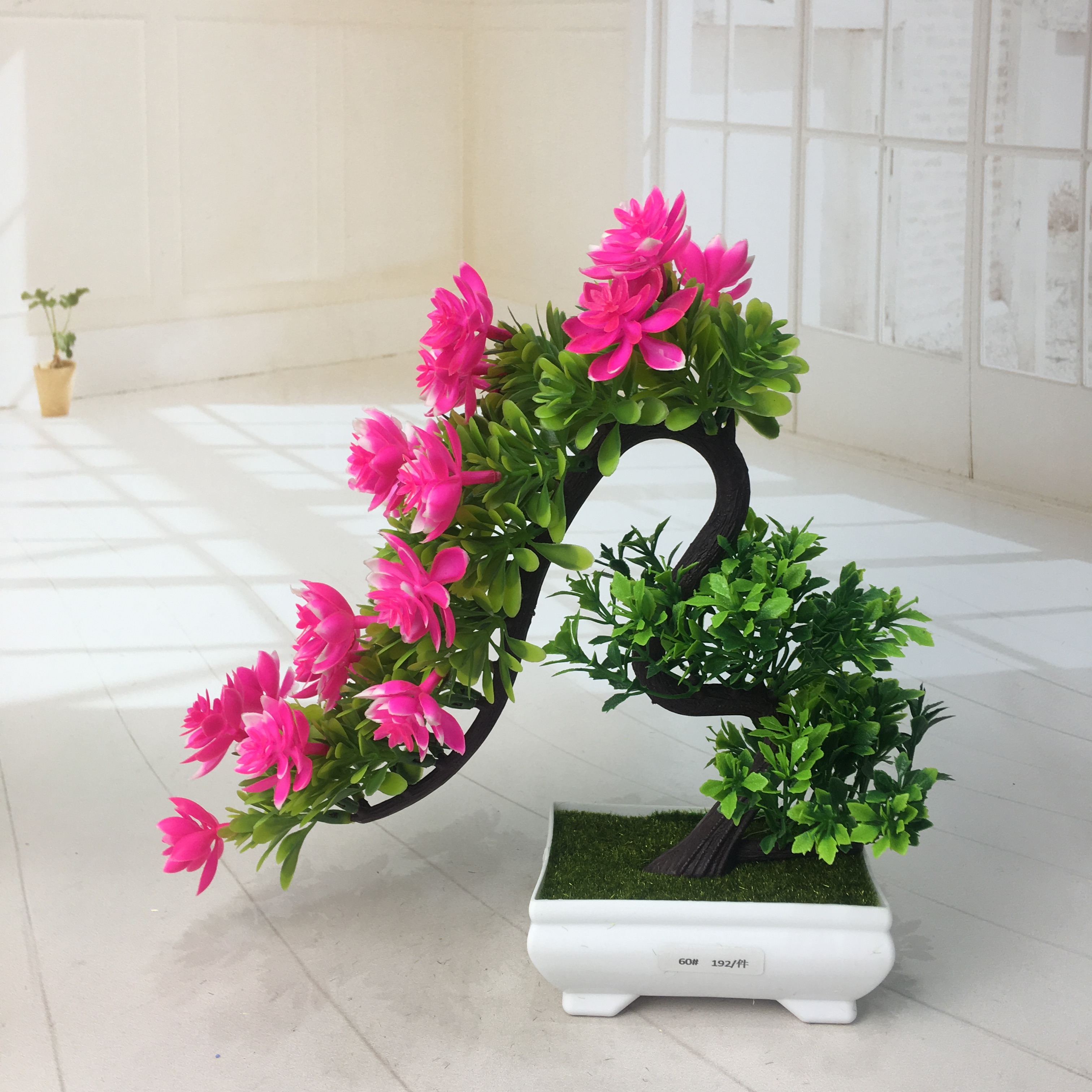 Mini artificial bonsai flowers, small potted plants, factory direct sales of artificial flower plants Specification image