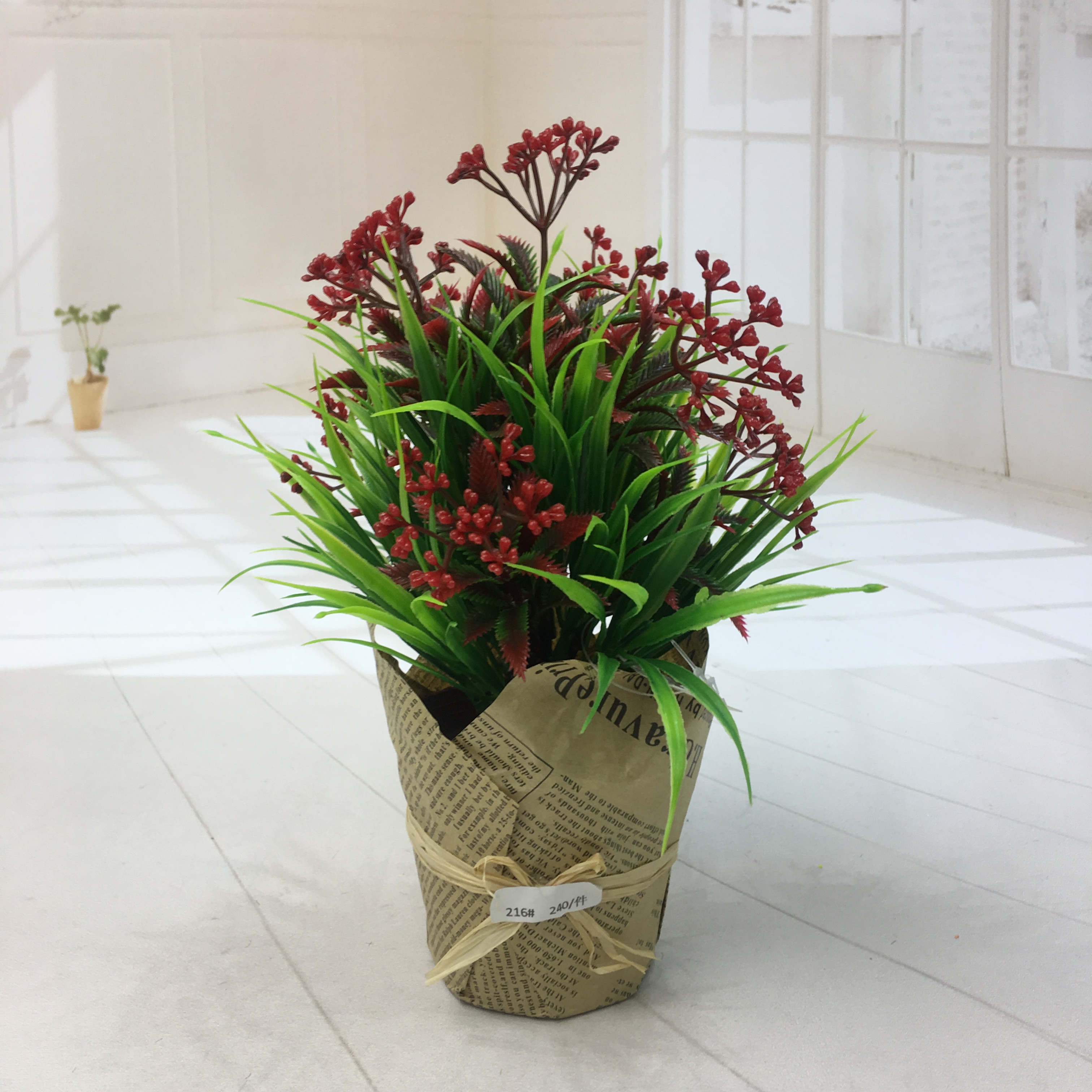 Mini artificial bonsai flowers, small potted plants, factory direct sales of artificial flower plants