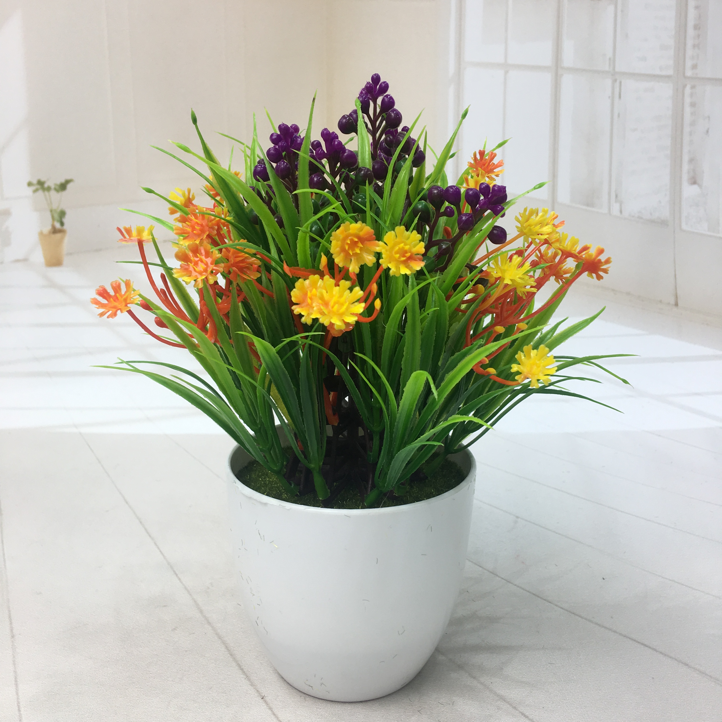 2022 New Mini simulation potted plant combination desktop artificial flower Cross-border mini pulp pot artificial small potted plant Application Scenario