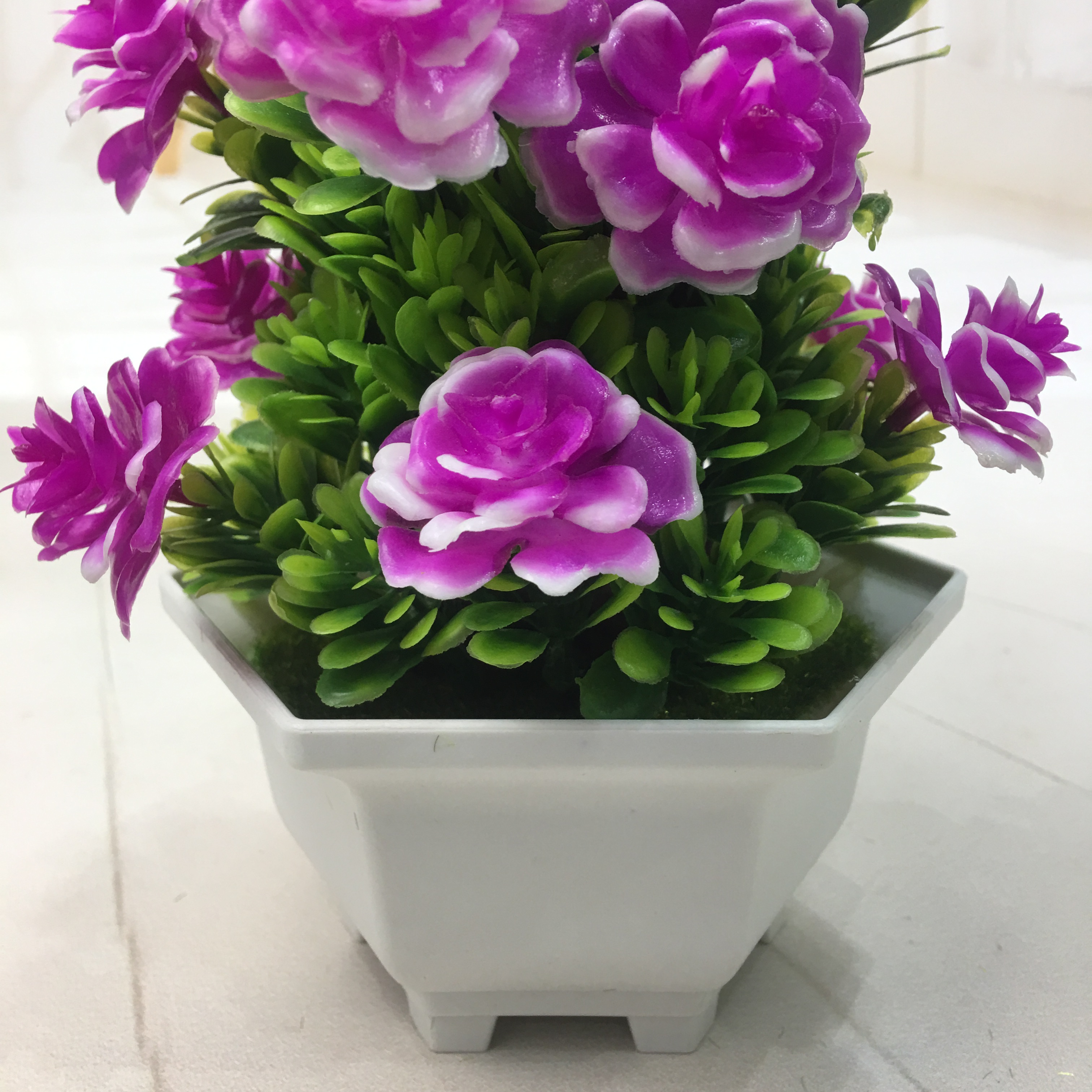 Mini artificial bonsai flowers, small potted plants, factory direct sales of artificial flower plants Specification image