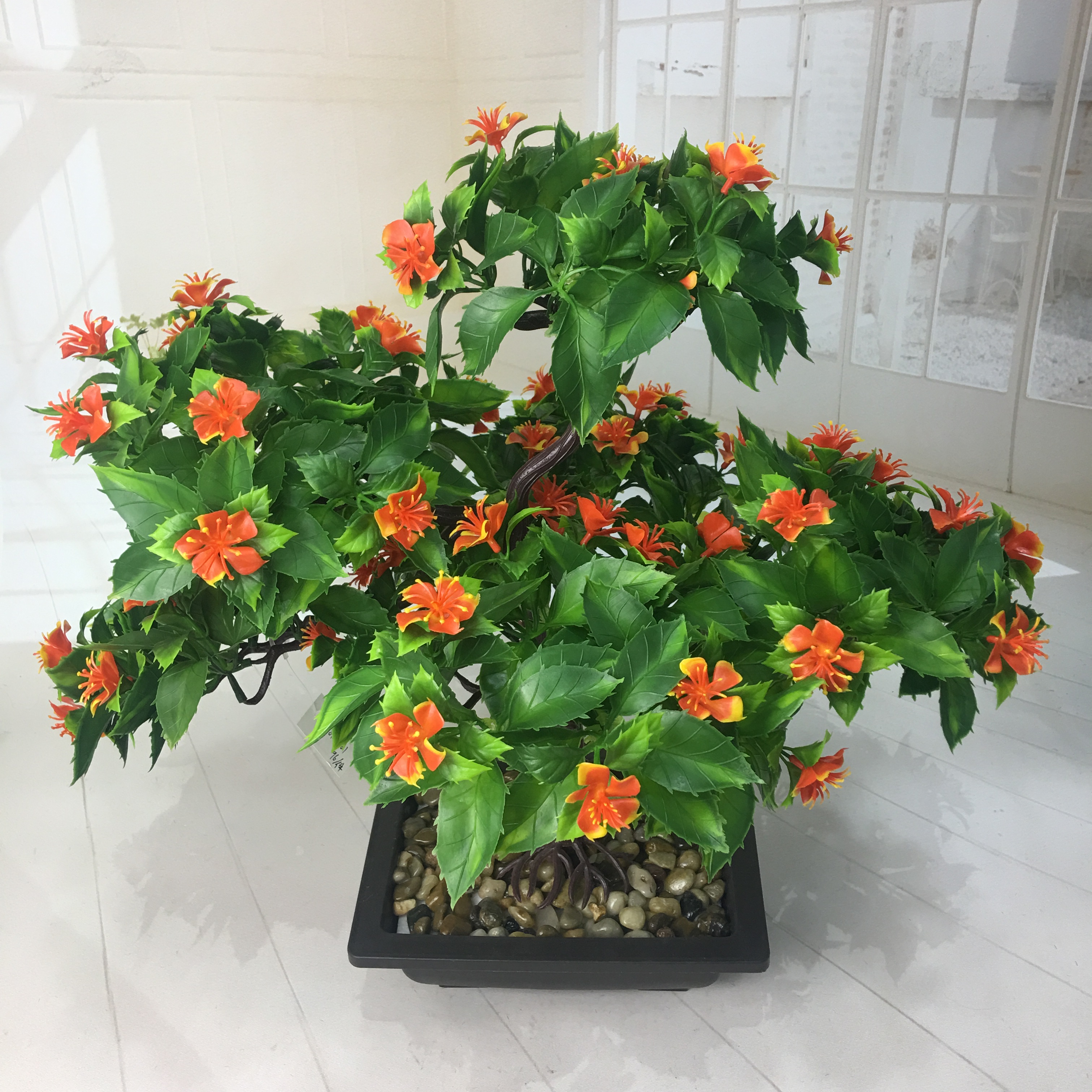 Mini artificial bonsai flowers, small potted plants, factory direct sales of artificial flower plants Application Scenario