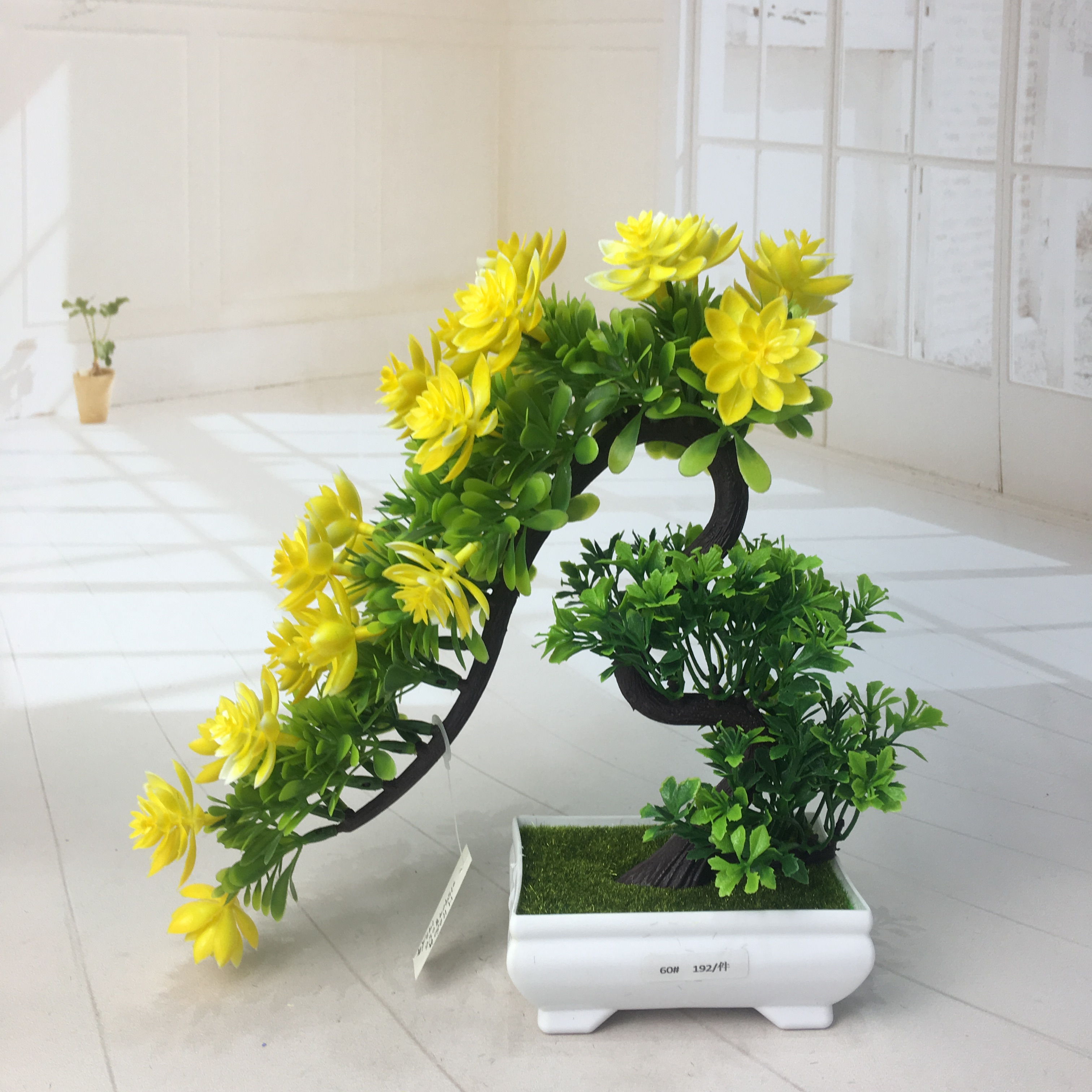 Mini artificial bonsai flowers, small potted plants, factory direct sales of artificial flower plants Application Scenario