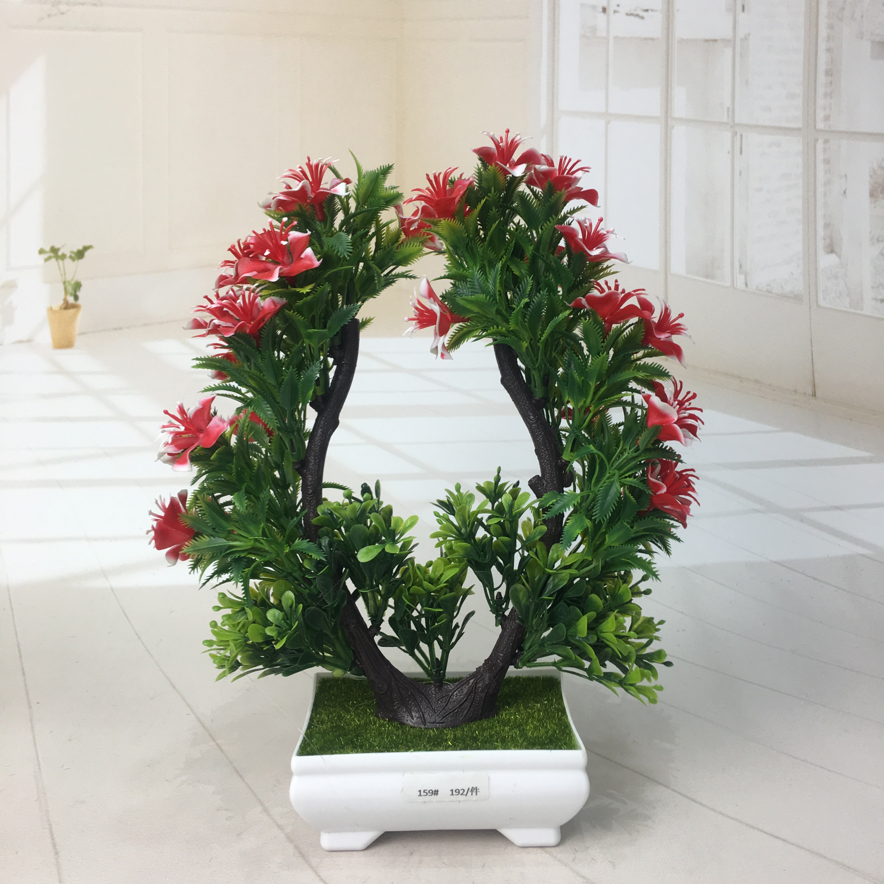 Mini artificial bonsai flowers, small potted plants, factory direct sales of artificial flower plants details Picture