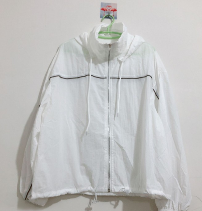 条纹防晒衣女潮加肥加大码胖MM防晒服短款韩版透气薄外套
