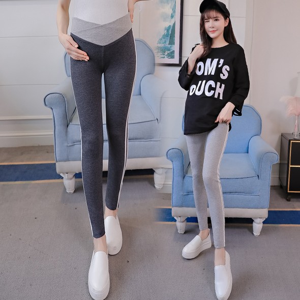 Pregnant women's leggings for early autumn, new trendy maternity pants for pregnant women to support their bellies and wear long pants for autumn details Picture