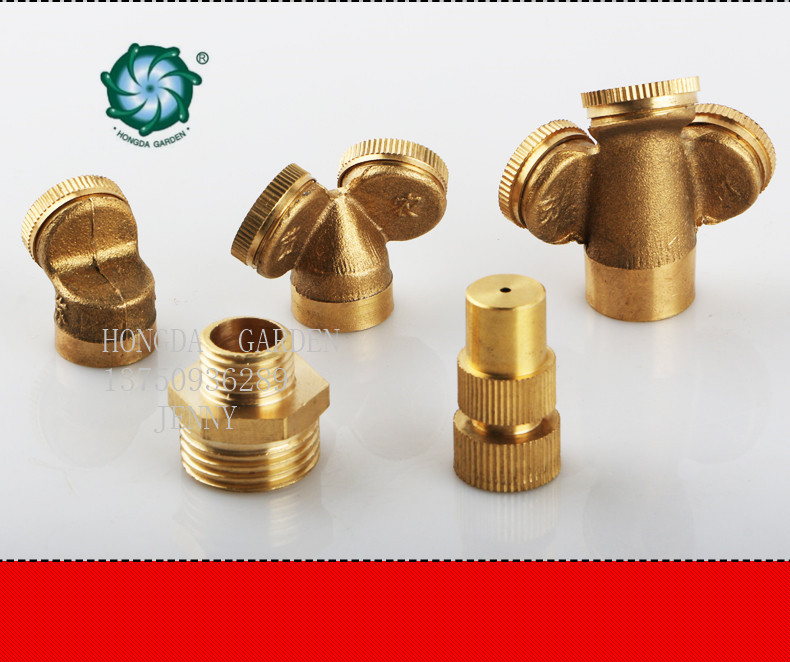 Dust removal, cooling, atomizing nozzle, sprinkler irrigation, water spraying, sprayer, vegetable pesticide spraying, humidification, watering, copper shower head accessories for farmers full figure