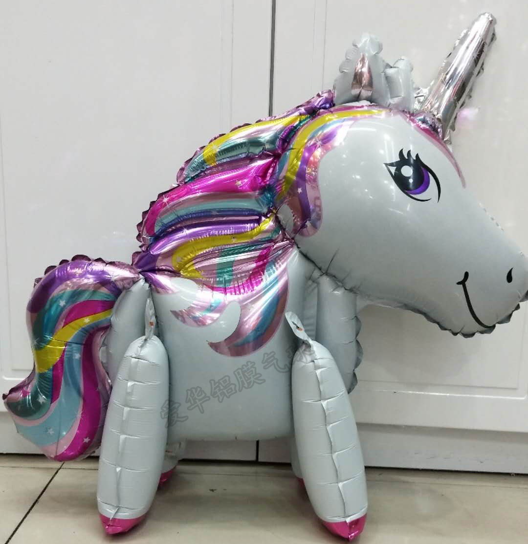 Montaje unicornio cuatro patas unicornio decoración disposición globo nuevo globo de película de aluminio! Application Scenario
