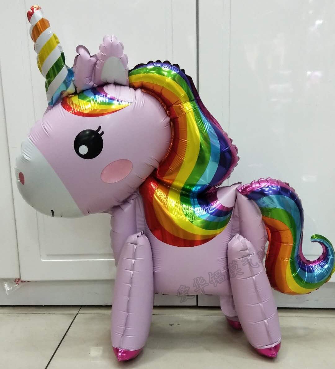 Montaje unicornio cuatro patas unicornio decoración disposición globo nuevo globo de película de aluminio! details Picture
