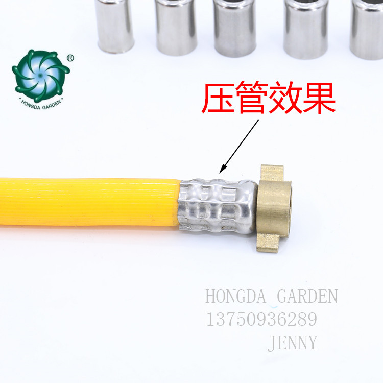 打药管接头不锈钢扣压管机固定管套喉箍扣紧套子高压管软管接头 