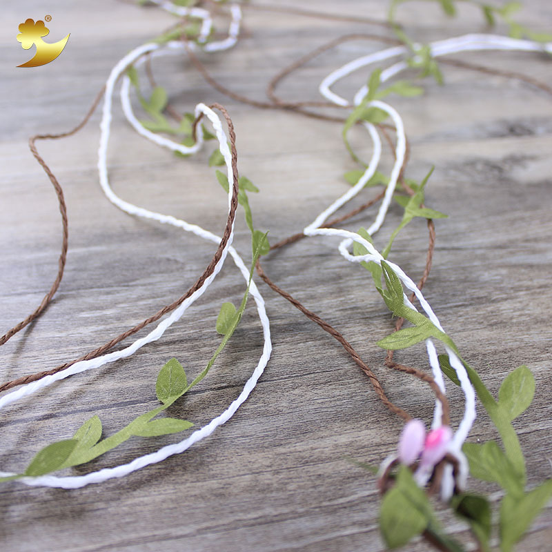 Forest-style rose and rattan garland, Korean-style handmade paper rope, evening mist flower tassels, girls' and children's garland headwear Application Scenario