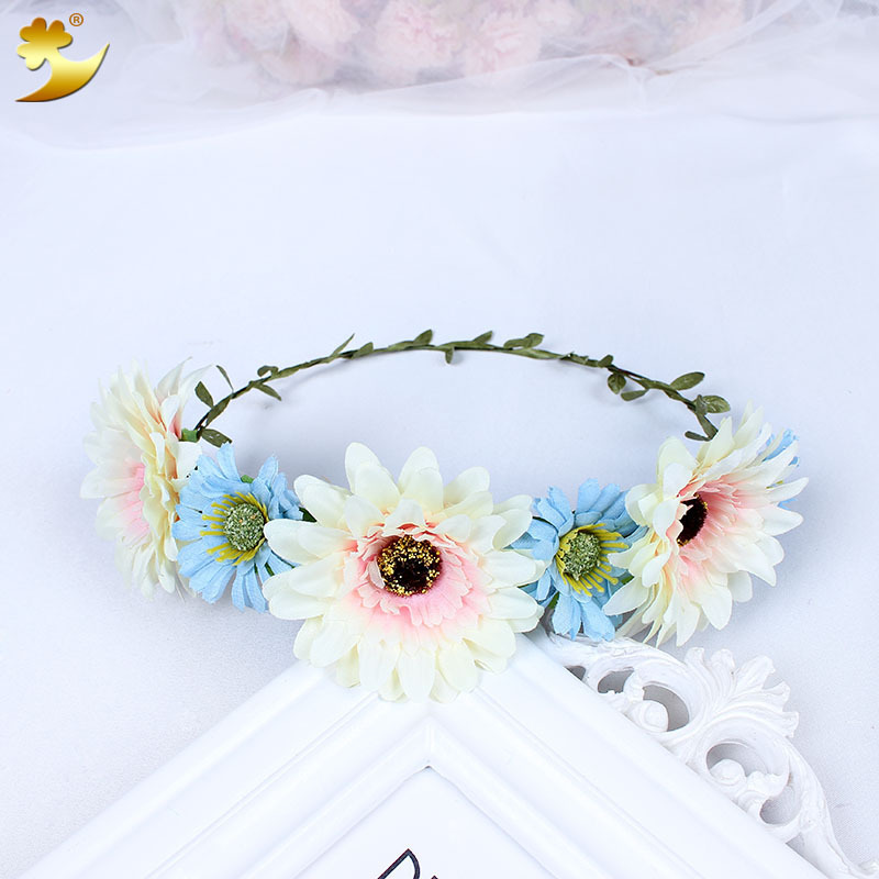 Japanese and Korean-style sunflower wreaths for brides, bridesmaids, children, headwear, headbands, headflowers, photo shoots, spring outings and outdoor activities wholesale
