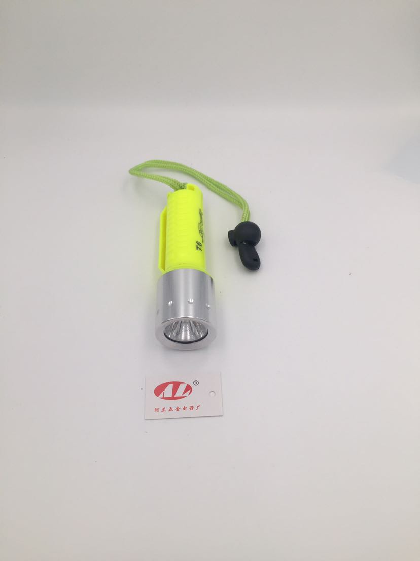 Diving fish with wrist strap set of flashlight T6 light bulb diving special flashlight