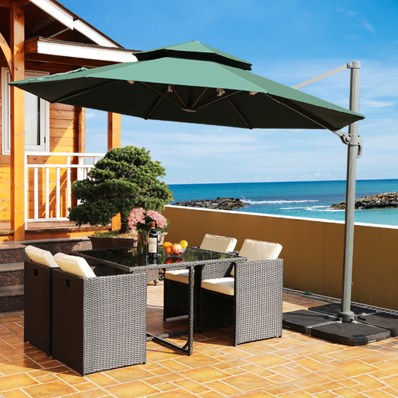 野人谷户外家具编藤桌椅五件套庭院室外休闲桌椅阳台花园桌椅套装详情图3